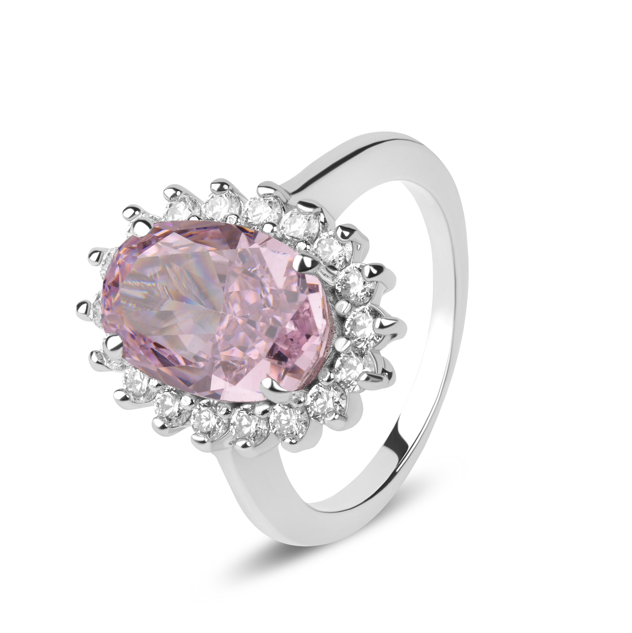 Natural Firing Pink Diamond Engagement Ring